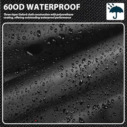 Ping Pong Table Cover Heavy Duty 600D Oxford Waterproof Outdoor Table Tennis Cover Universal for 9x5 FT Foldable Tables, Windproof Buckles, Side Zip Opening, All Weather Protection - size: Folded & Flat