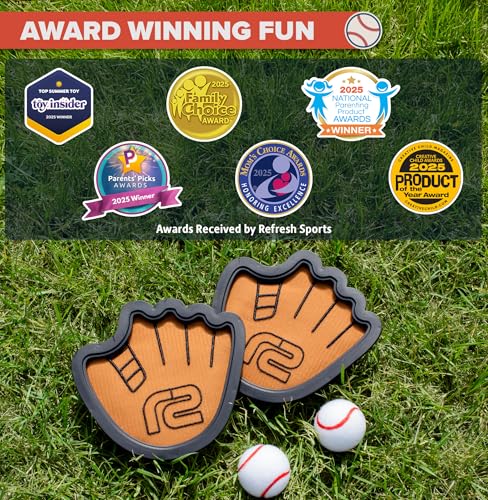 Toss and Catch Ball Game Set - Easy to Use Sticky Balls & Beginner Baseball Training Glove - Premium Toy Paddle Fits All Hand Sizes From Toddlers to Teens & Adults - Fun Gift Idea for Boys and Girls - style: 4 Pack