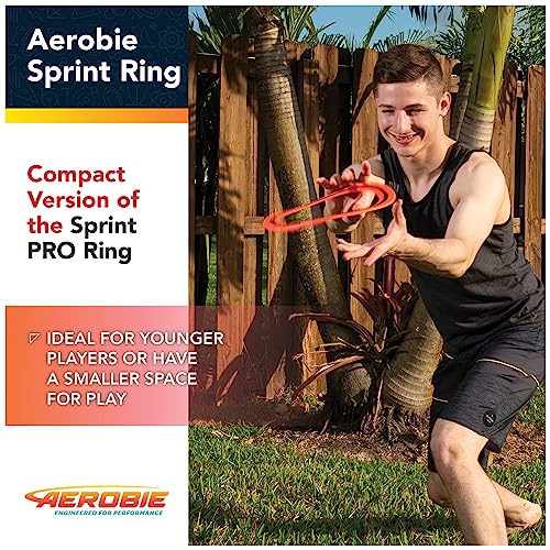 Aerobie Sprint Ring Outdoor Flying Disc, 10 Inches, Yellow