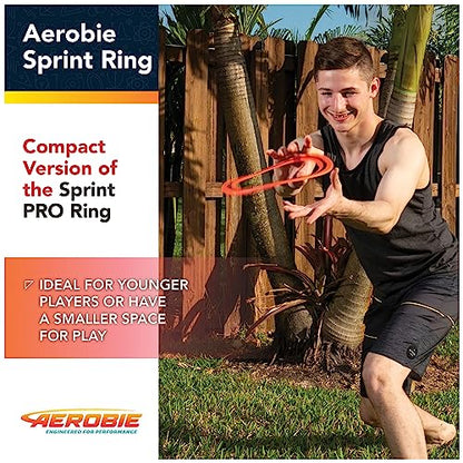 Aerobie Sprint Ring Outdoor Flying Disc, 10 Inches, Yellow