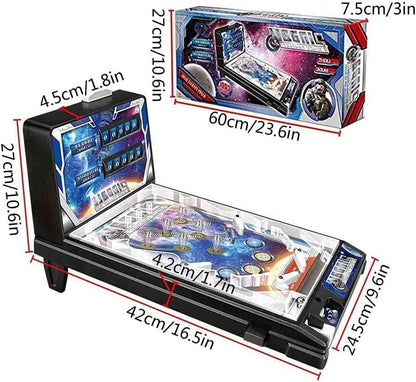 PHATM Tabletop Marble Game Machine - Pinball Games Mini Preschooler Toys Electronic Pinball Machine with Lights Sounds
