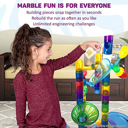 Marble Genius Jumps & Swings, 8pcs Marble Run Accessory Set for Kids Ages 4+, Fun Ultimate Marble Track Race Add-on Kit for Teens STEM