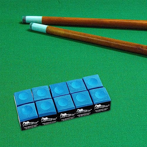 HMQQ Pool Cue Chalk – 12 Pack Billiard Chalk, Low Dust & Anti-Slip Cue Chalk for Smooth, Accurate Shots – 6 Colors Available for Pool Lovers, Home Tables & Clubs - color: Blue