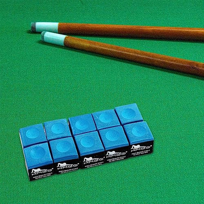 HMQQ Pool Cue Chalk – 12 Pack Billiard Chalk, Low Dust & Anti-Slip Cue Chalk for Smooth, Accurate Shots – 6 Colors Available for Pool Lovers, Home Tables & Clubs - color: Blue