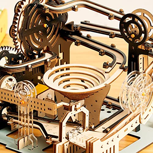 3D Wooden Puzzles Marble Run Set - Mechanical Model Kits with Motor, Brainteaser and Puzzle for Christmas/Birthday,Gifts for Adults and Teens to Build Combination - style: Marble