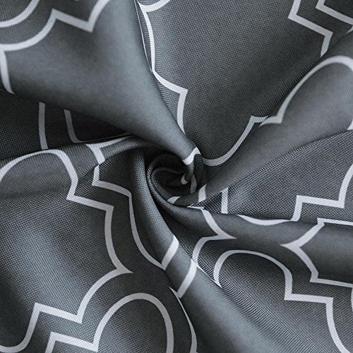 Melaluxe Spring/Summer Wrinkle-Free Waterproof Outdoor Tablecloth with Umbrella Hole and Zipper,60 Inch Square, Grey, Seats 4 People - color: Grey, size: 60" x 60" (Square)