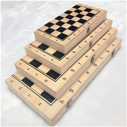 OLOTU Portable Chess Large Chess Checkers Backgammon 3 in 1 Chess Learning Set Outdoor Travel Games Without Magnetic Super Large Chess Set Funny - color: 29x29cm-