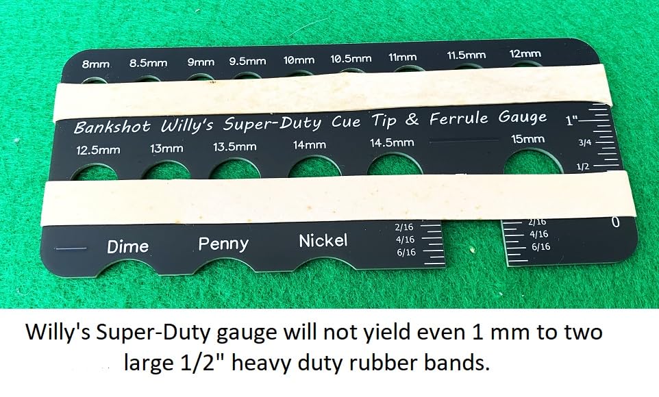 Bankshot Willy's Super-Duty Cue Tip & Ferrule Gauge