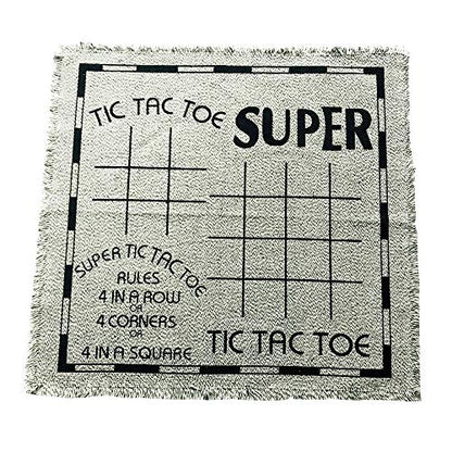 Yuanhe Gaint Checkers Game Set - Large 3 in 1 Checkers Including Tic Tac Toe with Reversible Rug, Calssic Indoor Outdoor Yard Games for Family