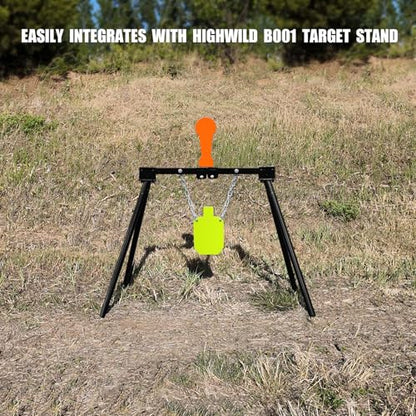 Highwild 3/8" AR500 Classic Popper Steel Shooting Target 12" Auto Reset Target for Shooting Range Outdoor - color: Auto Reset Target