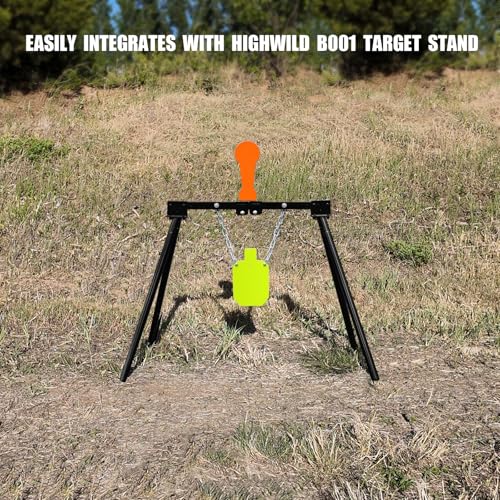 Highwild 3/8" AR500 Classic Popper Steel Shooting Target 12" Auto Reset Target for Shooting Range Outdoor - color: Auto Reset Target with Base