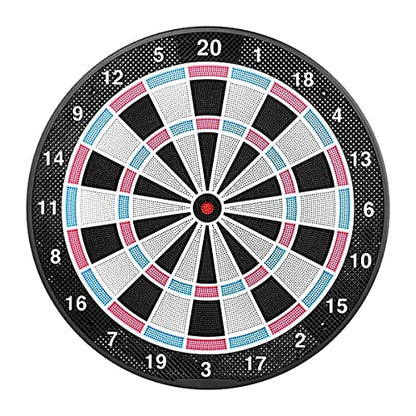 18In No Electronic Dart Board for Soft Tip Darts Set, Classic Style, Dartboard with 6 Pcs Plastic Darts Set Extra Soft Tips, Pink for Adult Kids