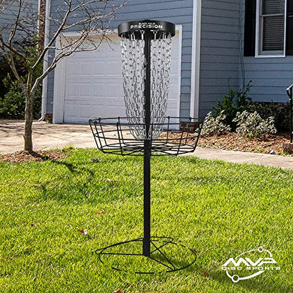 MVP Disc Sports Black Hole Precision 12-Chain Portable Disc Golf Basket Target