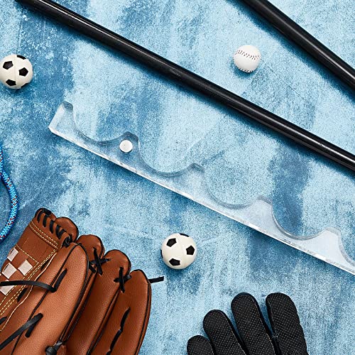 Yulejo 2-Pack Hockey Puck Display Case, Wall Mount Clear Acrylic Holder Shelf, 21.75" Floating Wall Rack Holds 12 Pucks, Perfect for Sports Memorabilia Signed Collectibles & Fan Gifts - color: Clear, style: Base