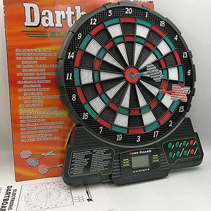Electronic Dart Board, Professtional Automatic Scoring Electronic Darts Boards Adults Target Safety Leisure Entertainment with 6 Darts + 18 Tips