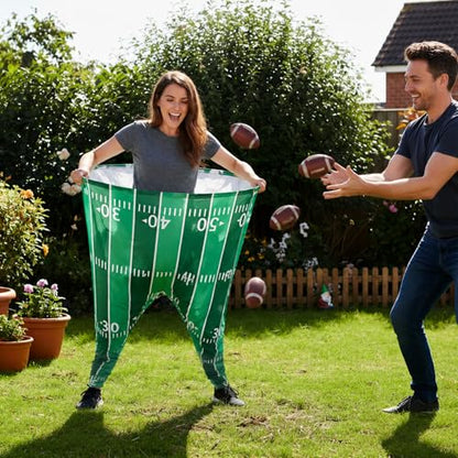 Granny Pants Yard Game, Baseball Soccer Game Outdoor Party Toss with 2.5 Inch Durable High-Bounce Balls, No Inflation Needed, Wind-Resistant for Backyard, Family Reunion & Easter - style: Football