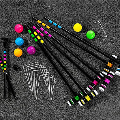 Franklin Sports Bluetooth Croquet - 6 Mallets and Balls - Carry Bag -Bluetooth Speaker