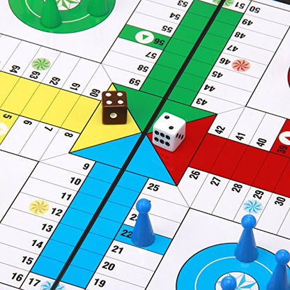 Amerous 10" Ludo Go Board Folding Travel Magnetic Ludo Set