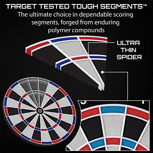 Viper Showdown Electronic Dartboard, 15.5 in Regulation Target, 32 Games, 590 Options, Battery Powered, 6 Darts Included, Black