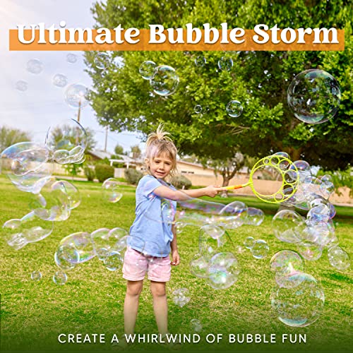 JOYIN Big Bubble Wands Set Bulk for Kids Summer Outdoor Toy Game Activity Party Favors, 18 Pcs Giant Bubble Maker with Tray, 12" Large, 6 Pcs Solution Suitable for All Age People - style: Assorted