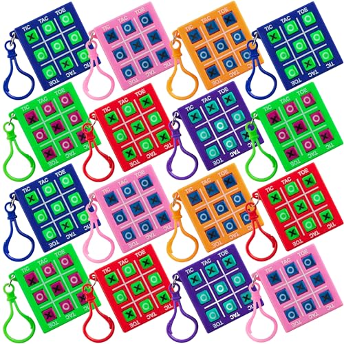 72 Mini Tic Tac Toe Games - Party Favors for Kids 3-5 and Up - 2-Inch Travel Size - Tic-Tac-Toe Keychain Game for Boys & Girls - Goody Bag Stuffers, Classroom Prizes, Christmas, Birthday Gifts - style: 72-Pcs