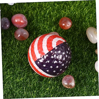 Outanaya Multicolor Practice Ball American Flag Design Durable Training Tool for Beginners for Outdoor Games and Skill Development