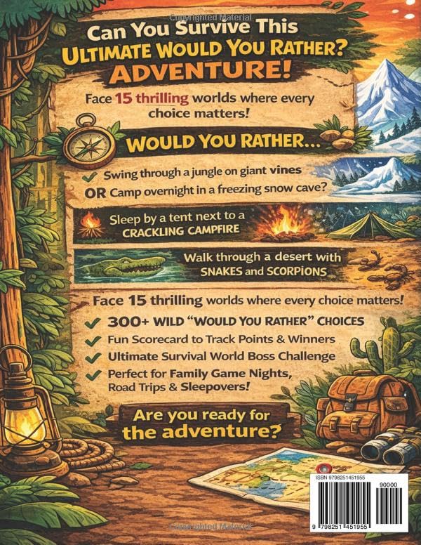Would You Rather Book for Kids: Survival Edition: 15 Adventure Worlds, 300+ Epic Choices & Interactive Activities to Build Critical Thinking, Smart Decision-Making & Family Game Night Fun (Ages 8–12)