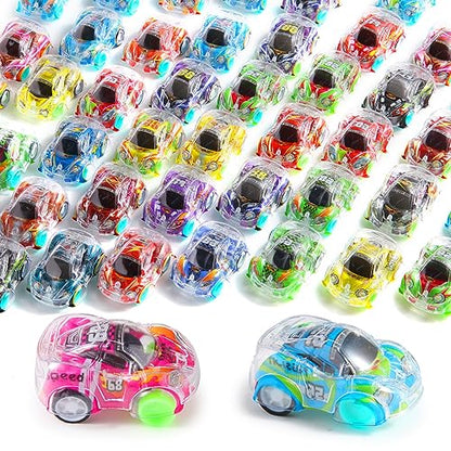 50 Pcs Mini Pull Back Cars Set, Pull Back Racing Vehicles for Kids Toddlers, Bulk Toys Party Favors Treasure Box, Classroom Prizes, Pinata Fillers,Goodie Bag Stuffers for Boys Girls