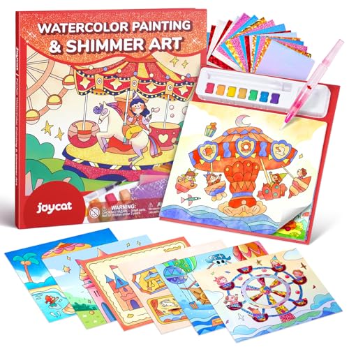 JoyCat Paint with Water Coloring Books, Art & Craft Activity, No Mess Art for Kids Ages 4-8, Craft Kits & Supplies, DIY Creative Activity, Gifts for Girls & Boys (Funfair) - style: Funfair