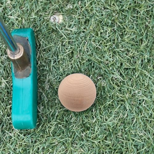 TOYANDONA Beech Wood Croquet Golf Ball Set 3Pcs for Outdoor Lawn Games Fun Durable Round Balls for Multiple Players