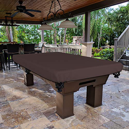 Covers & All Pool Table Cover, Made of 18 Oz Cover Tuff, Waterproof, Ideal for Extreme Weather (100" W x 56" D x 8" H, Coffee) - color: Coffee, size: 100" W x 56" D x 8" H