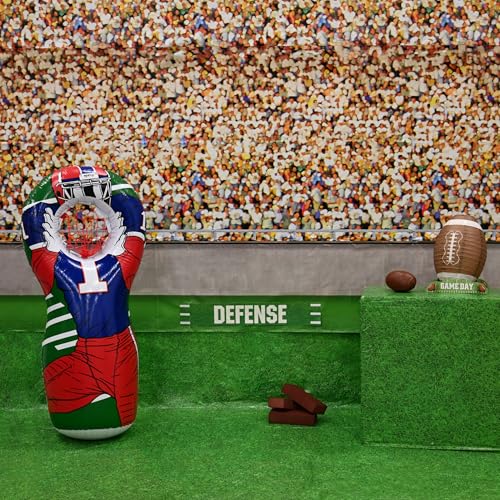 Beistle Inflatable Football Player Target Activity, Sports Party Toss Challenge with Soft Football Included for Tailgates Team Celebrations Game Day Events and Athletic Gatherings