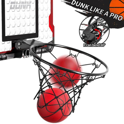 TEMI Indoor Basketball Hoop for Kids, Door Room Basketball Hoop,Mini Basketball Hoop with 4 Balls, Basketball Toys for 3 4 5 6 7 8 9 10 11 12 Year Old Boys - style: Basketball Hoop & 4 Balls