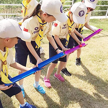 KINDEN Team Building Exercise Activities Pipeline Kit Group Games, Half Pipes Indoor Outdoor Ice Breaker Group Learning Team Work Youth Sports for Kids Teens, Children, Adults Competition Funny Games - size: 2 Packs 10pcs Half Pipes