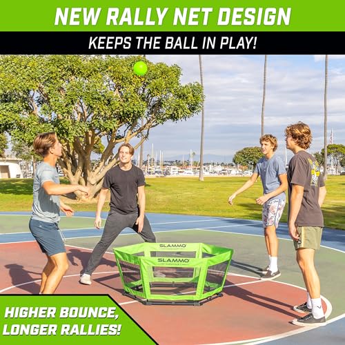 GoSports Slammo Rally - Vertical Net for Longer Rallies - Choose Original or Hardcourt Roundnet Game Set - style: Hardcourt