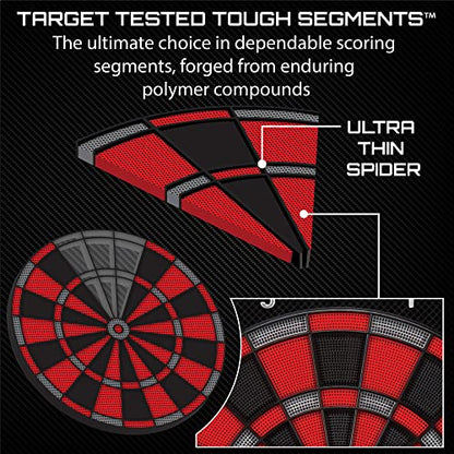 Viper Orion Electronic Dartboard, 15.5 in Regulation Target, 43 Games, Dual LCD Displays, 8 Players, 6 Darts Included, Black