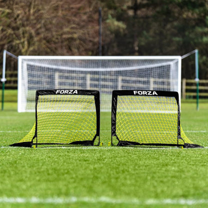 FORZA Square Pop-Up Soccer Goal [6 Sizes] | Portable Goal Posts for Kids Shooting Practice - Pop-Up in Minutes | Single or Pair of Goals - size: 3ft x 2.2ft, style: Pair