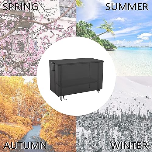 Outdoor Prep Table Cover 28 Inch,Waterproof Patio Outdoor Stainless Steel Metal Grill BBQ Table Cart Cover Dustproof Windproof All Season Pretection for Outdoor Table - 28 x 18 x 35 Inch