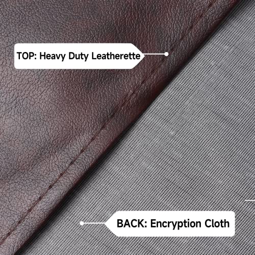 GSE Games & Sports Expert 9' Brown Heavy-Duty Leatherette Shuffleboard Table Cover for Shuffleboard Table Accessories - color: Brown-9ft