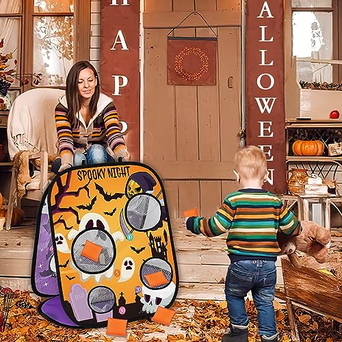 Halloween Games for Kids Party, Spooky Bean Bag Toss Halloween Party Games Favors Carnival Game for Kids Fall Festival Game s Outdoor Indoor School Classroom Trunk or Treat Gifts (1)