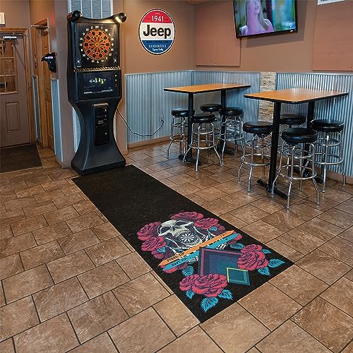 Pig Home Solutions Color Burst Design Self-Sticking Dart Mat - style: Skull