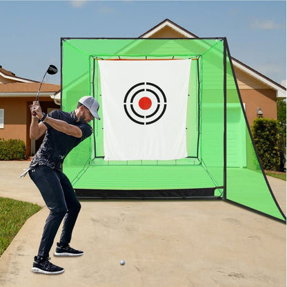 Golf Target Hitting Cloth - 6 X 5 FT White Fast Setup Sturdy Practice Trainers Basement Yard for Golfers Adults Players Teens Gifts