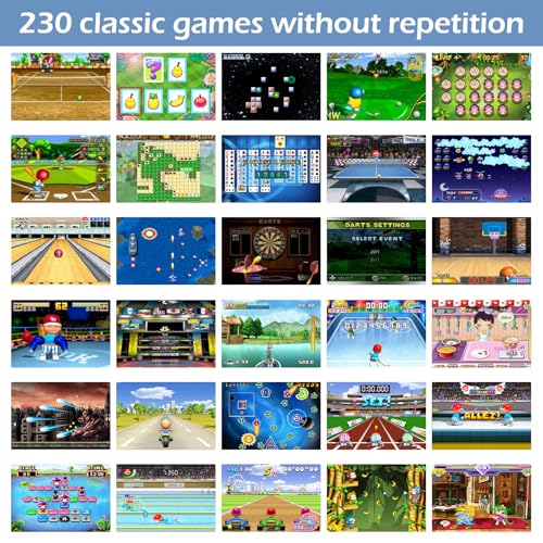 TaddToy 16 Bit Handheld Game for Kids Adults, 3.0'' Large Screen Preloaded 230 HD Classic Retro Video Games with USB Rechargeable Battery & 3 Game Cartridges for Birthday Gift for Kids 4-12 (Yellow) - color: Yellow