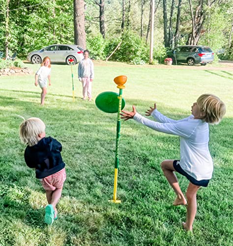 Bottle Bash Outdoor Flying Disc Game Set – Frisbee Toss Backyard and Beach Game for Family, Adult & Kids - Beersbee & Polish Horseshoes - color: Rookie (Bottles Not Included)