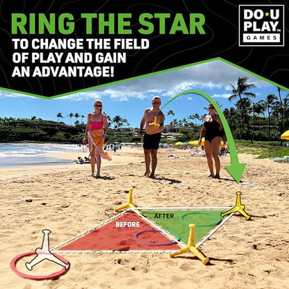 Trigo Portable Ring Toss Game - Indoor and Outdoor Party Games for Kids and Adults - Perfect for Backyard, Camping, Tailgating, Beach, and Indoor Play - 2 to 4 Players - Ages 3+