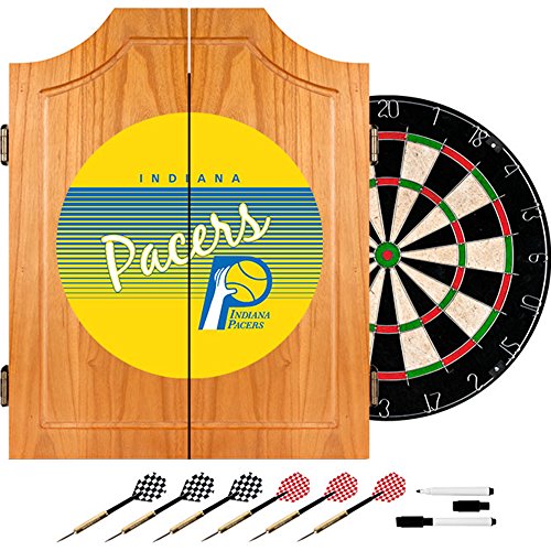 NBA Indiana Pacers Wood Dart Cabinet, One Size, Brown