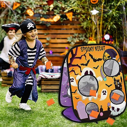 Halloween Games for Kids Party, Spooky Bean Bag Toss Halloween Party Games Favors Carnival Game for Kids Fall Festival Game s Outdoor Indoor School Classroom Trunk or Treat Gifts (1)