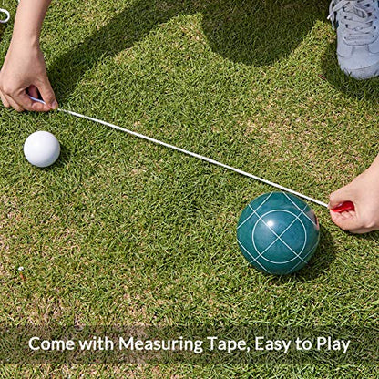 ApudArmis White Bocce Pallino Balls Replacement - Including Measuring Rope - size: 40mm