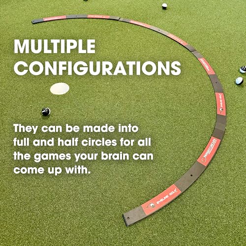 EyeLine Golf Target Circle as Training Aid – Ideal for Chipping and Pitching – Super Thin with Foldable Configurations. Bright Color Markings Easy Sighting. Made in USA - color: Target Holes