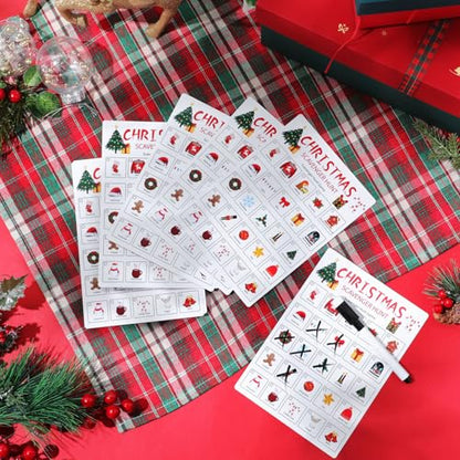 Hoolerry 30 Pcs Scavenger Hunt for Kids Road Trip Game Car Spring Summer Wedding Scavenger Hunt Cards Travel Activities Camping Games Outdoor Indoor Seek Activity for Kids Adults (Christmas) - style: Christmas